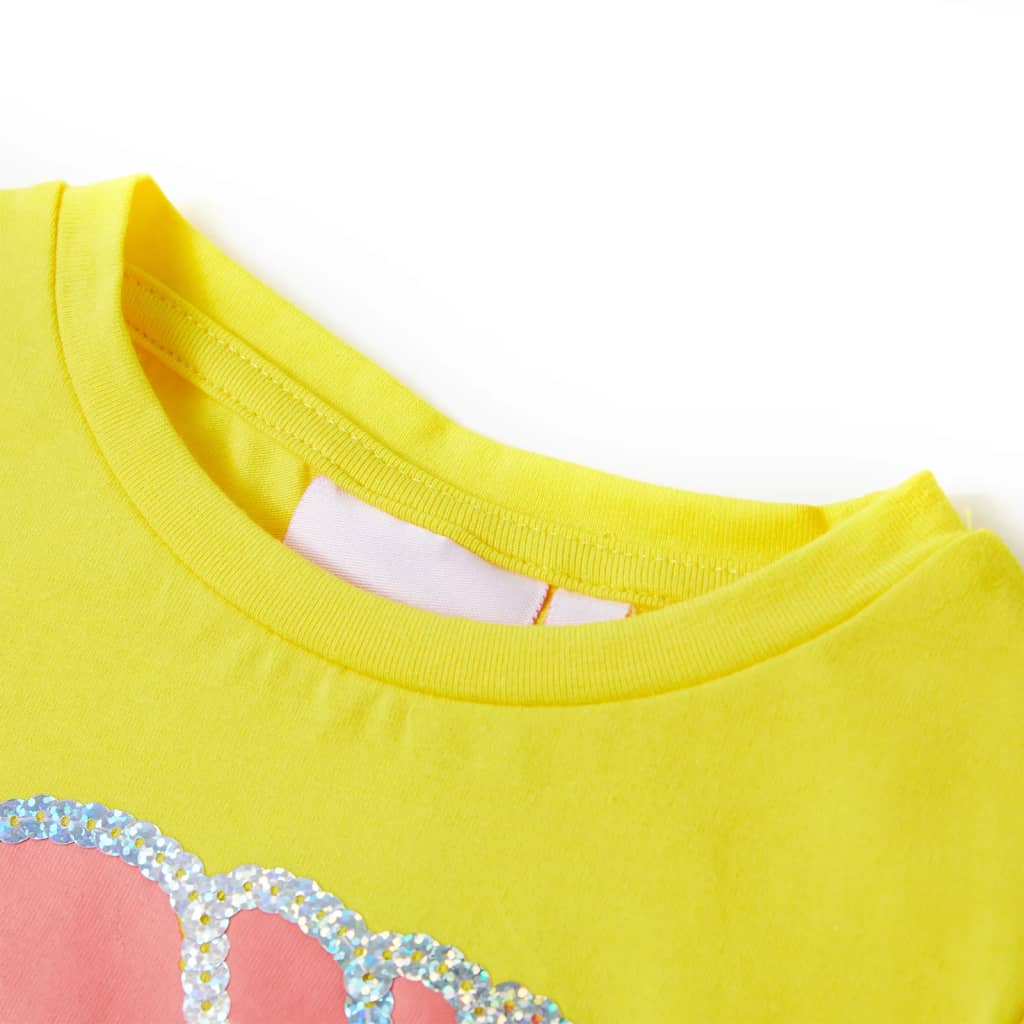 Kindershirt 92 geel