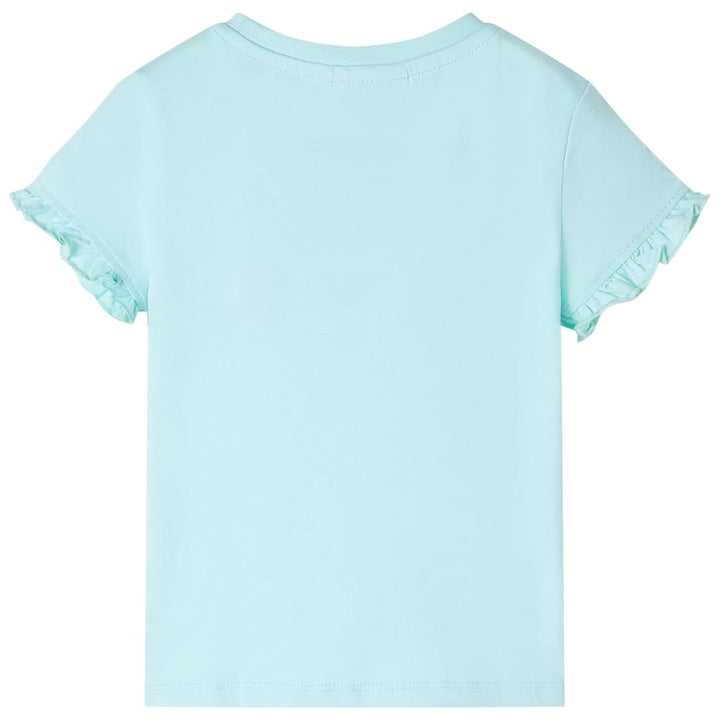 Kindershirt met korte mouwen 104 lichtzeeblauw