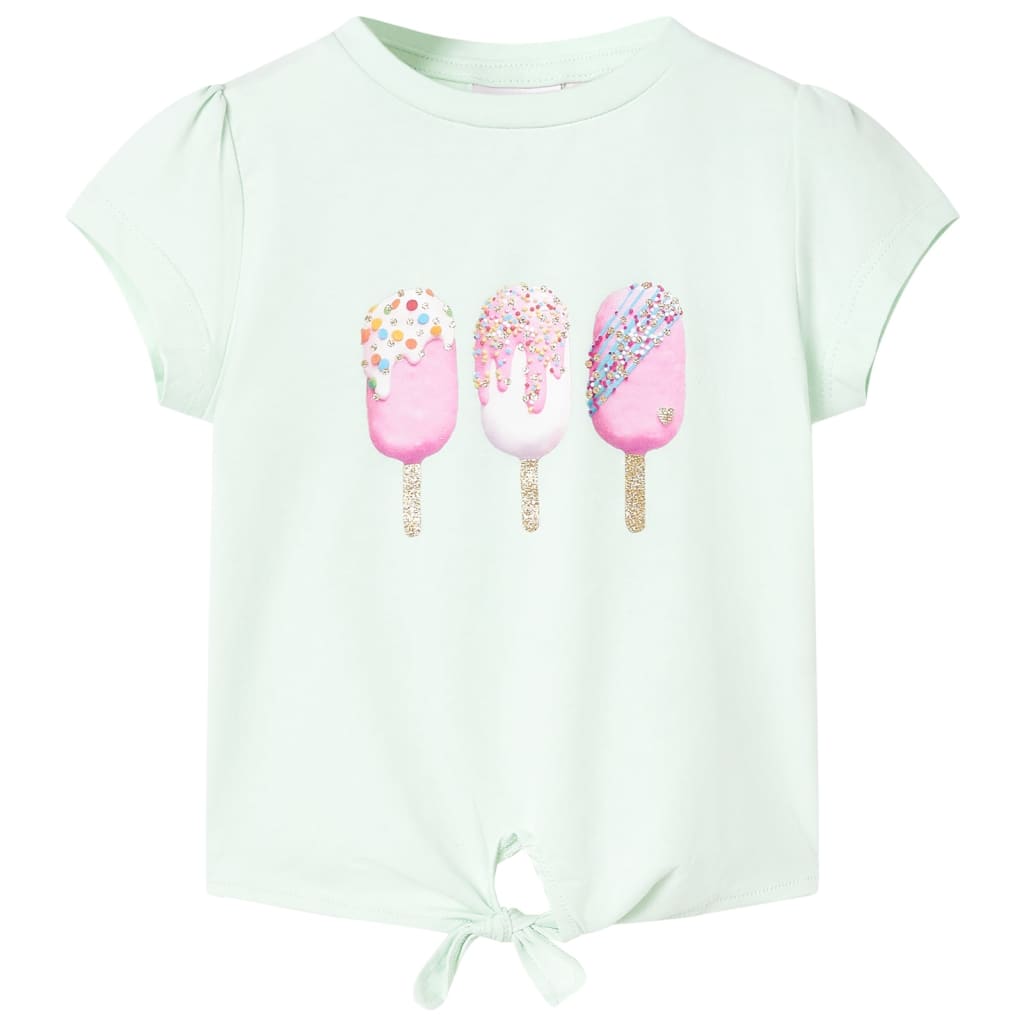 Kindershirt 104 lichtmintkleurig