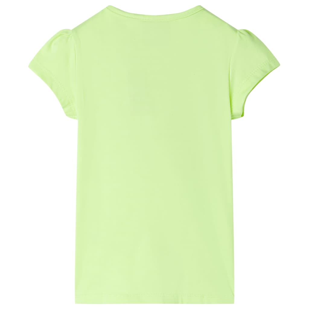 Kindershirt 92 neongeel