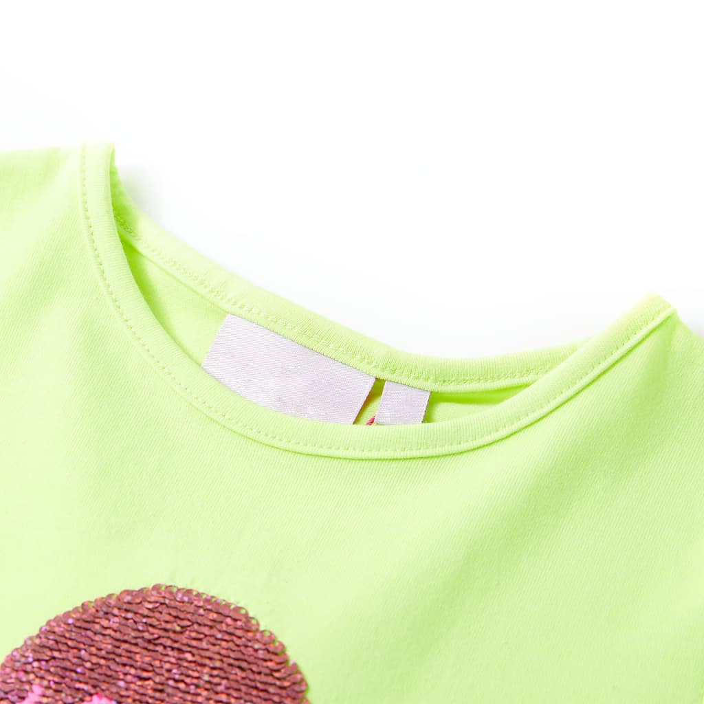 Kindershirt 92 neongeel