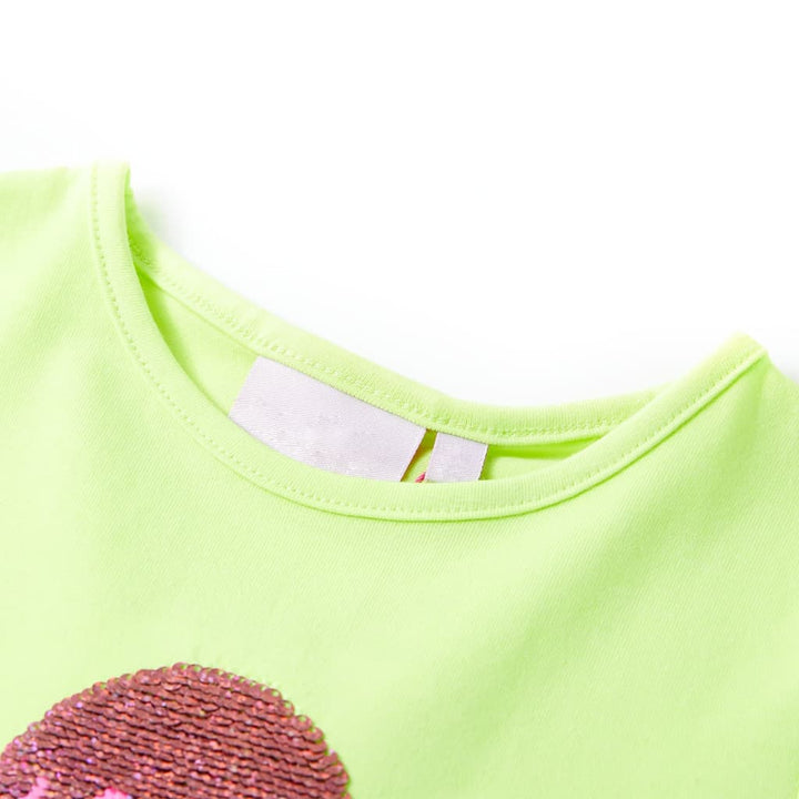 Kindershirt 104 neongeel