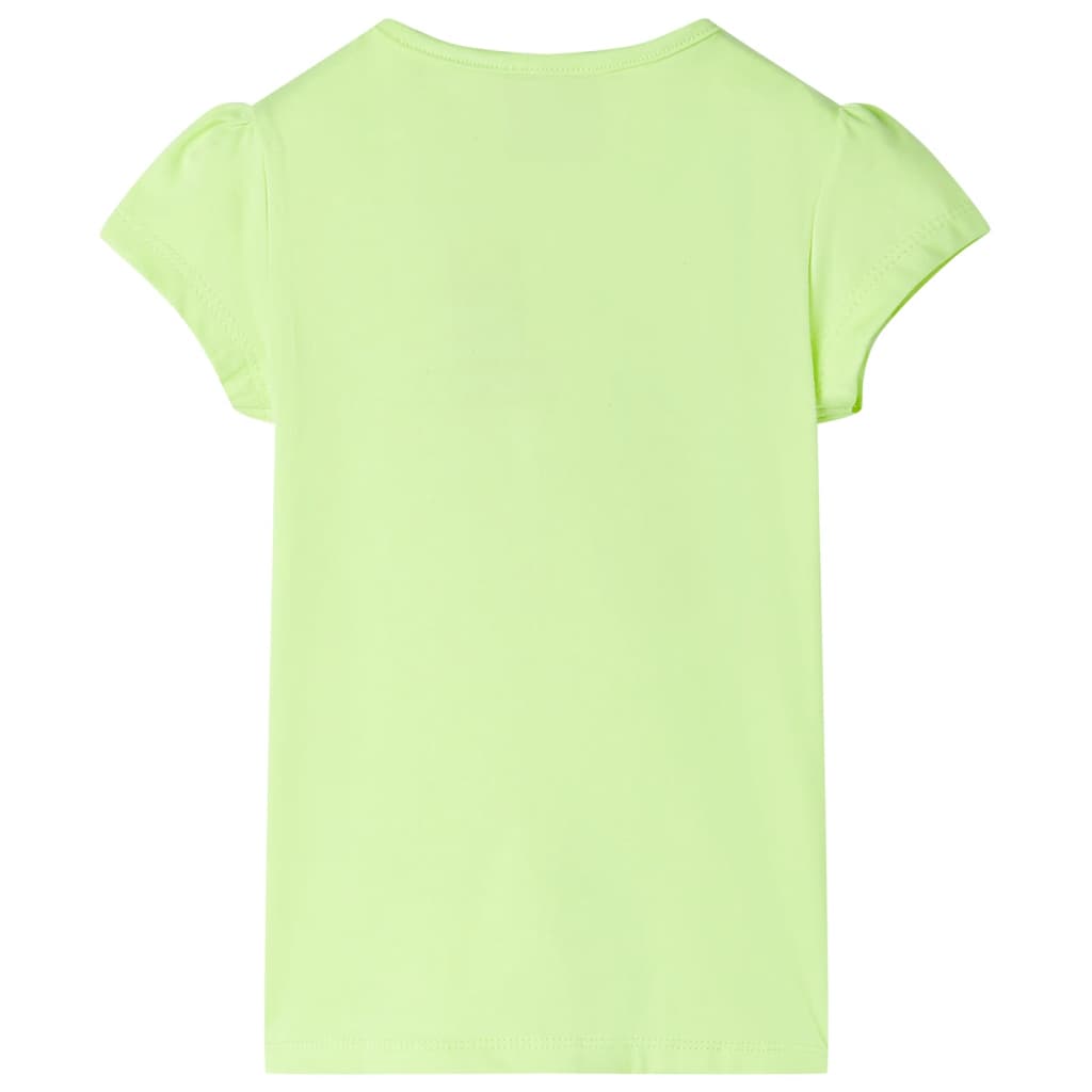 Kindershirt 116 neongeel