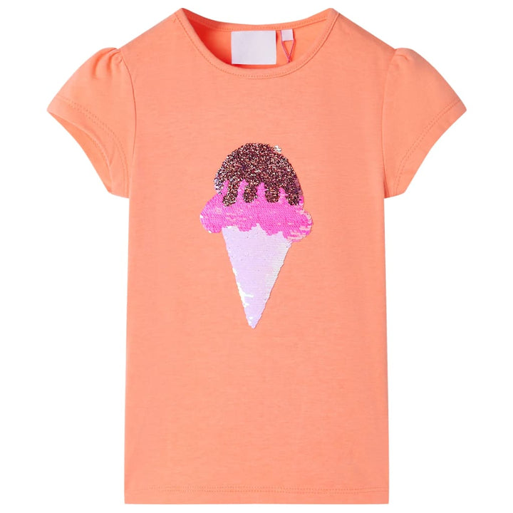 Kindershirt 104 neonoranje