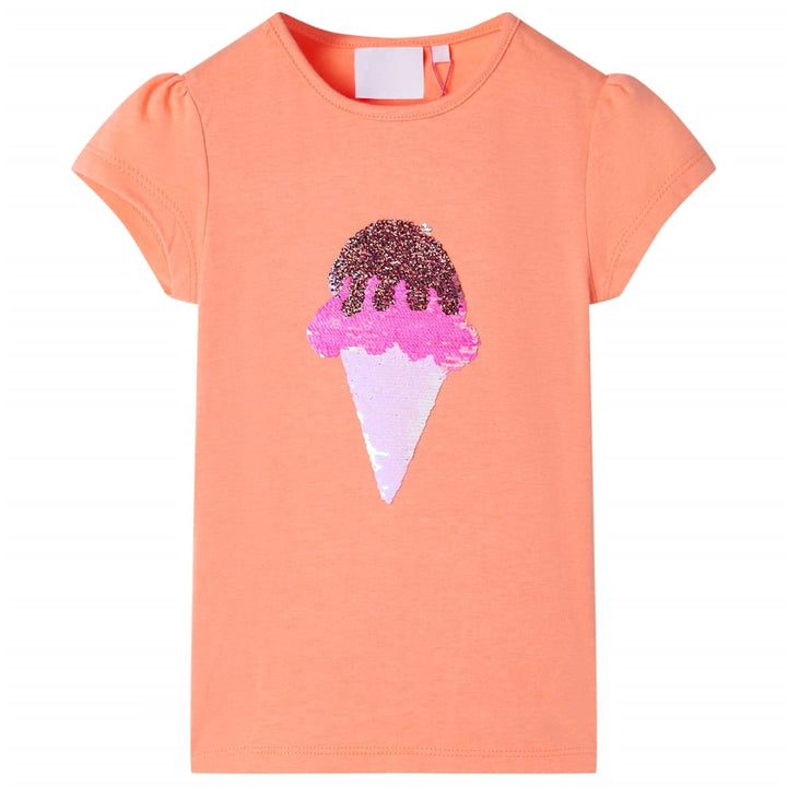 Kindershirt 140 neonoranje