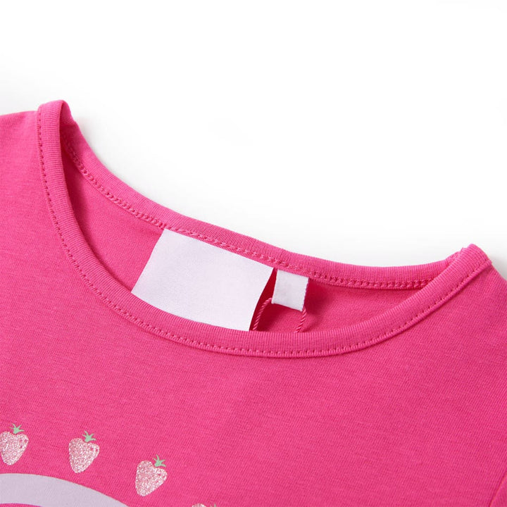 Kindershirt 104 donkerroze