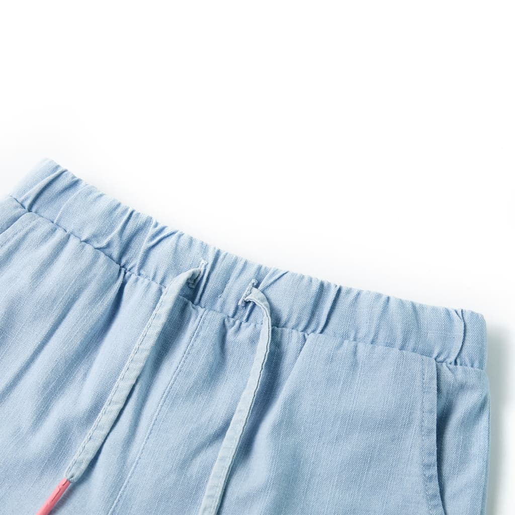 Kindershorts 116 zachtdenimblauw