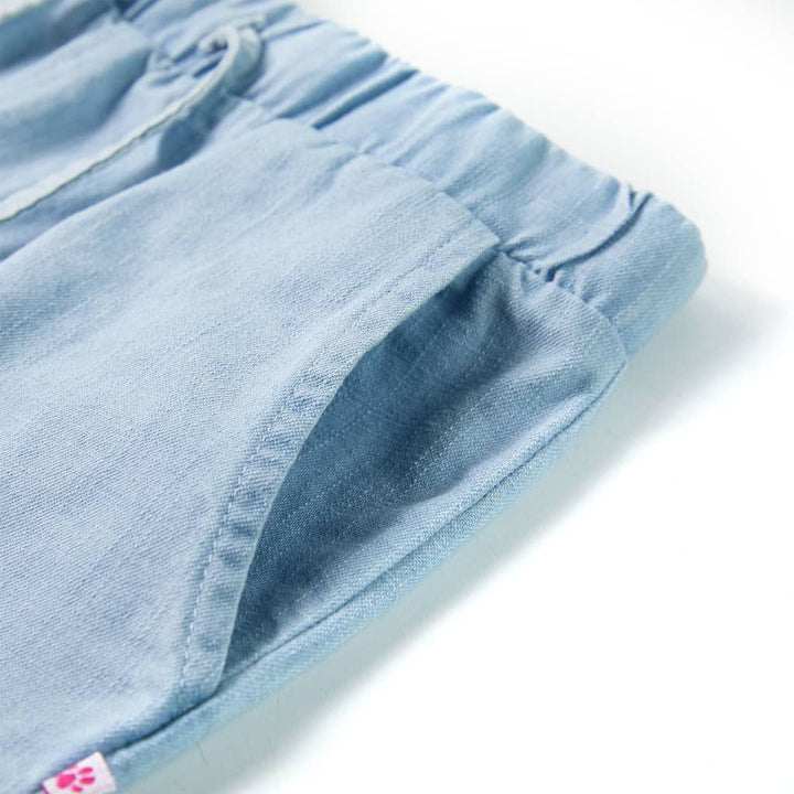 Kindershorts 116 zachtdenimblauw