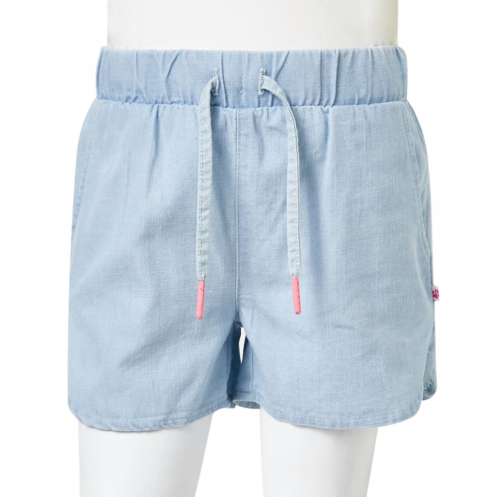 Kindershorts 116 zachtdenimblauw