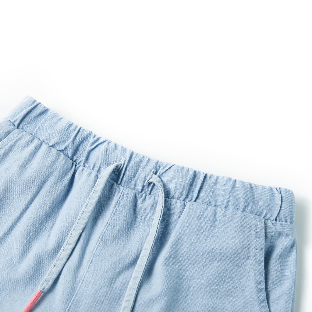 Kindershorts 140 zachtdenimblauw