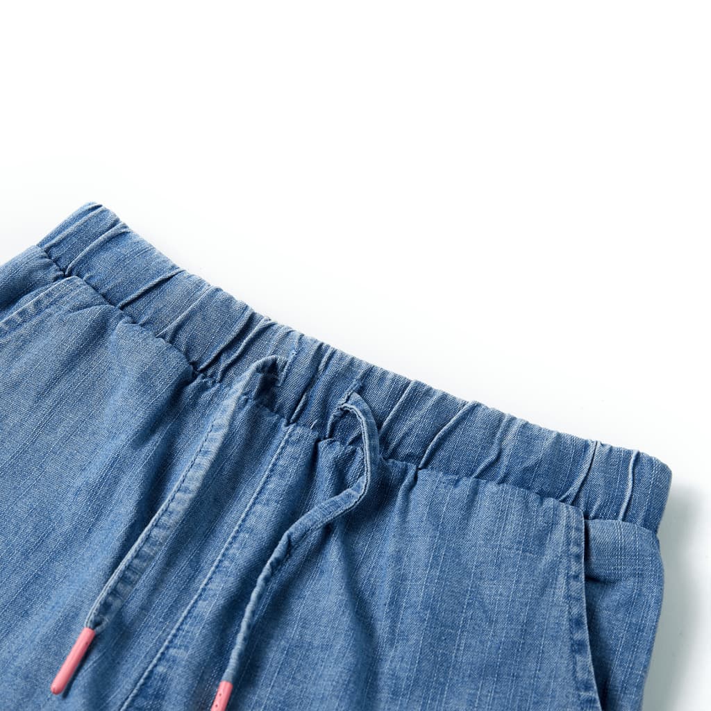 Kindershorts 104 denimblauw