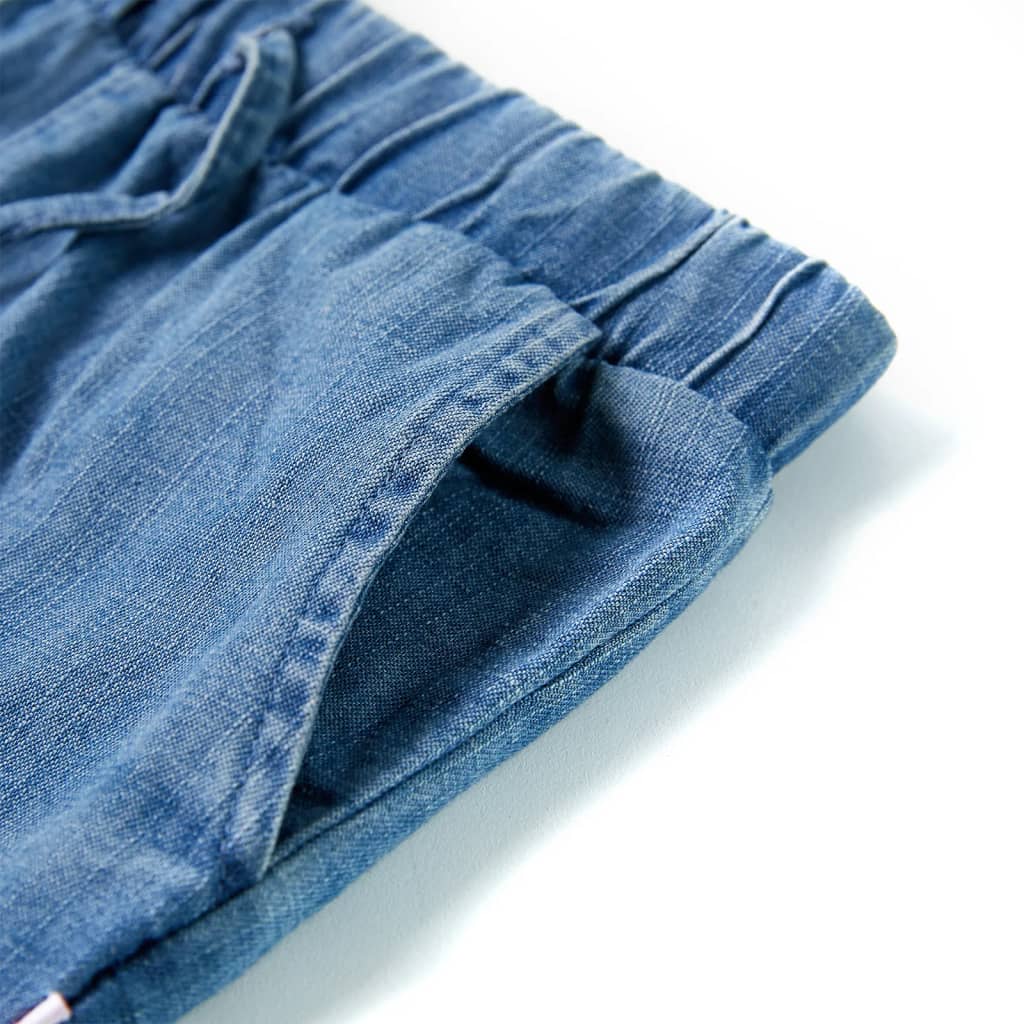 Kindershorts 104 denimblauw