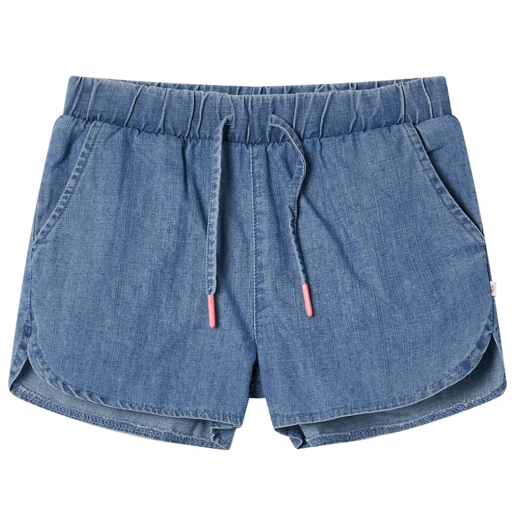 Kindershorts 128 denimblauw