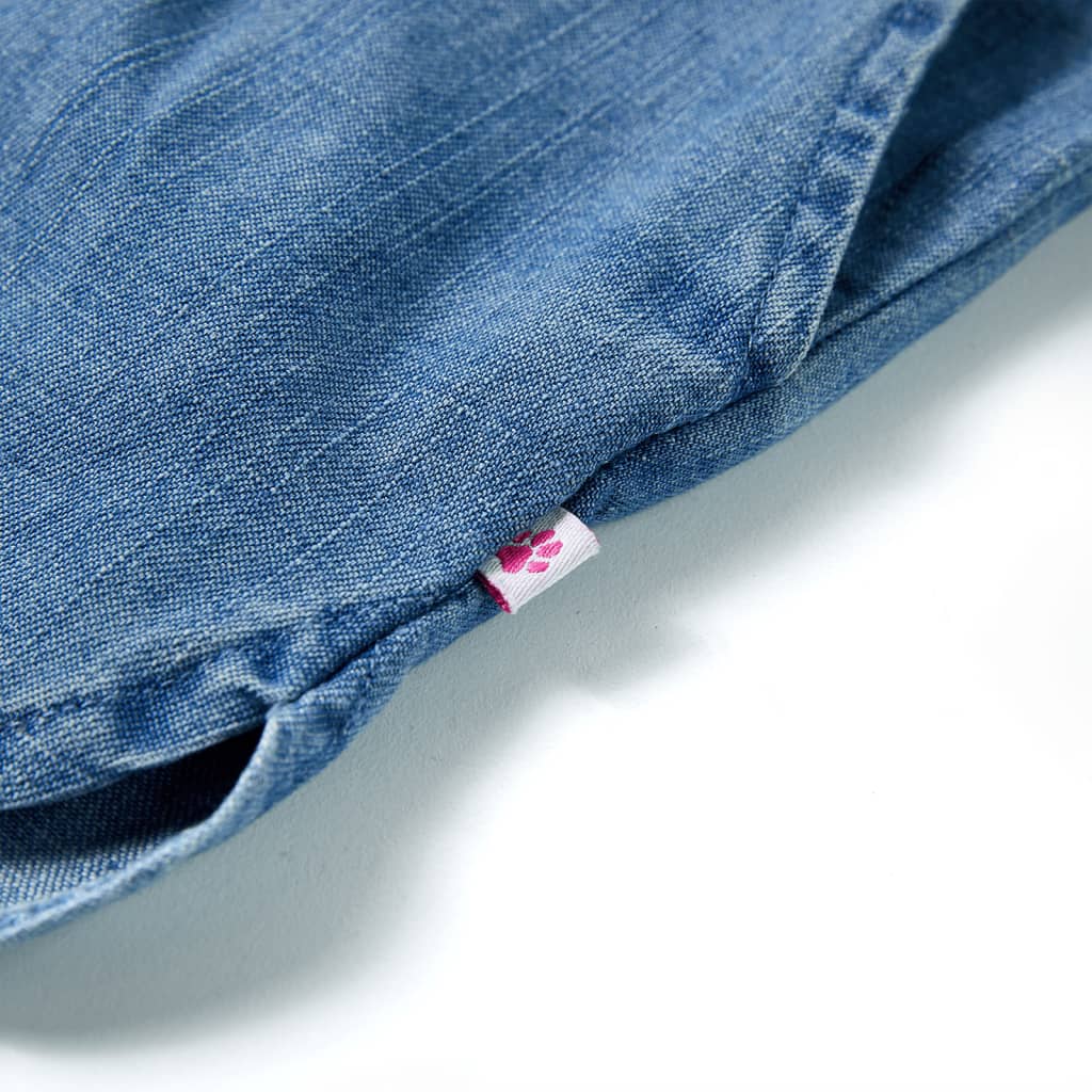 Kindershorts 128 denimblauw