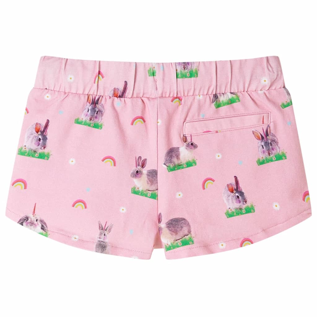 Kindershorts met trekkoord 92 lichtroze