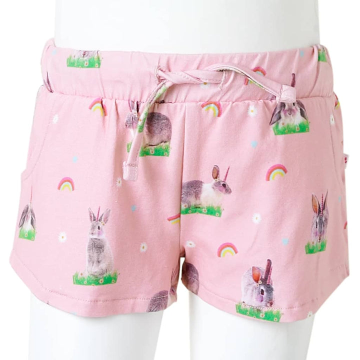 Kindershorts met trekkoord 140 lichtroze