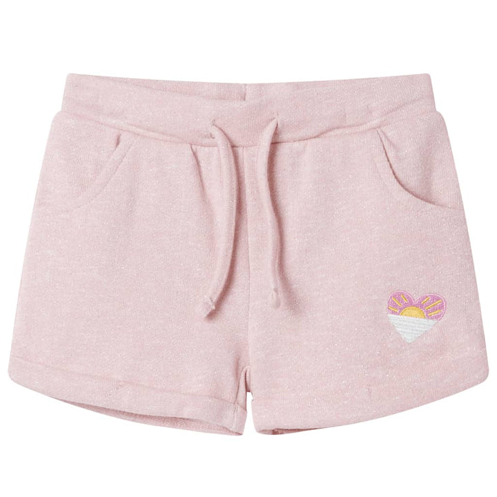 Kindershorts met trekkoord 116 gemengd lichtroze