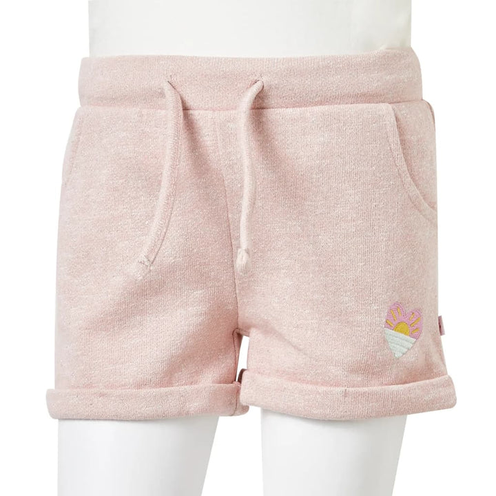 Kindershorts met trekkoord 128 gemengd lichtroze