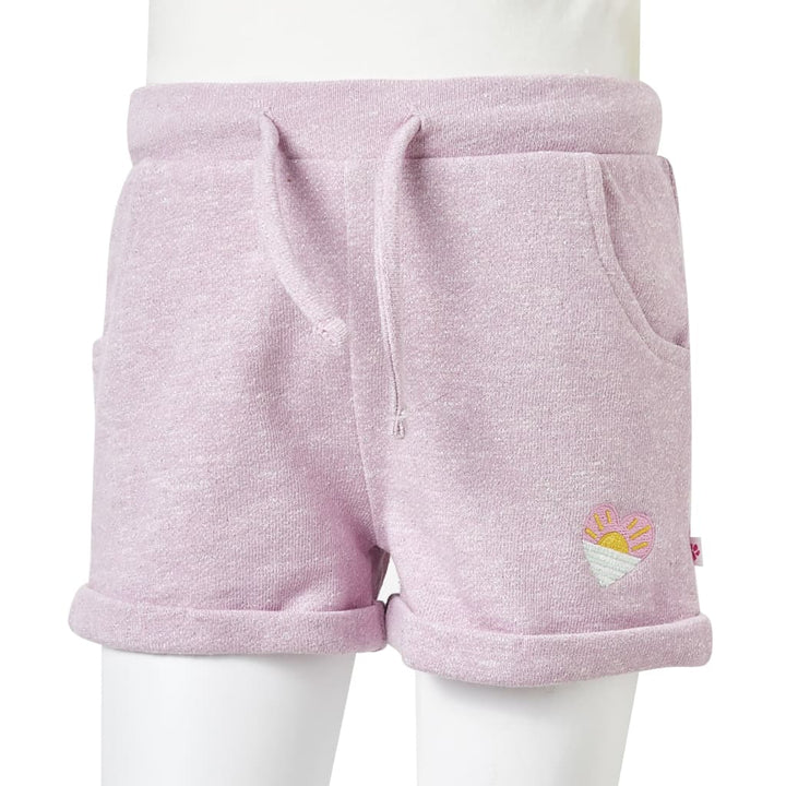 Kindershorts met trekkoord 104 gemengd lila