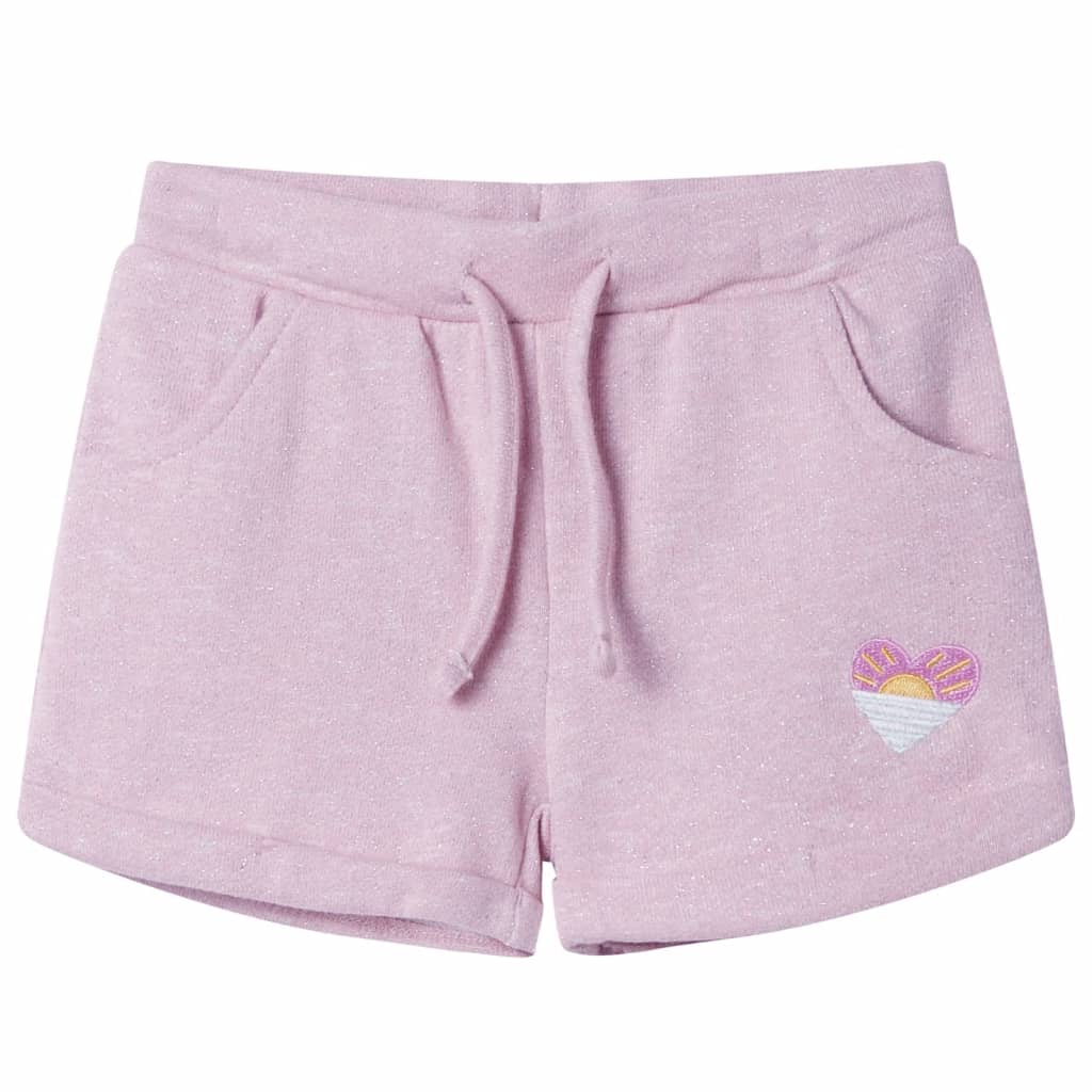 Kindershorts met trekkoord 128 gemengd lila