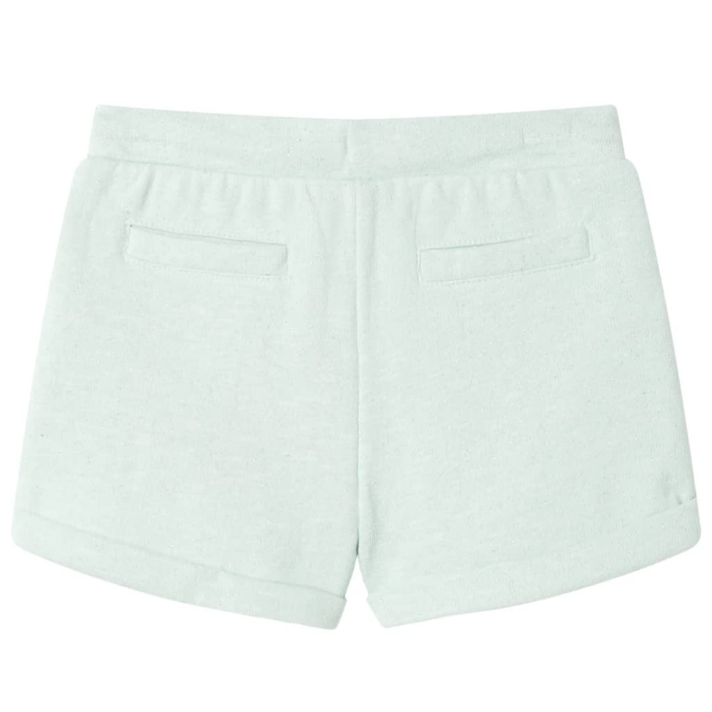 Kindershorts met trekkoord 92 gemengd lichtmintkleurig