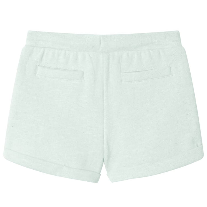 Kindershorts met trekkoord 140 gemengd lichtmintkleurig