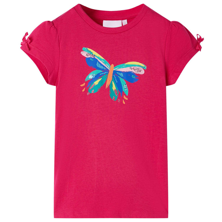 Kindershirt 116 felroze