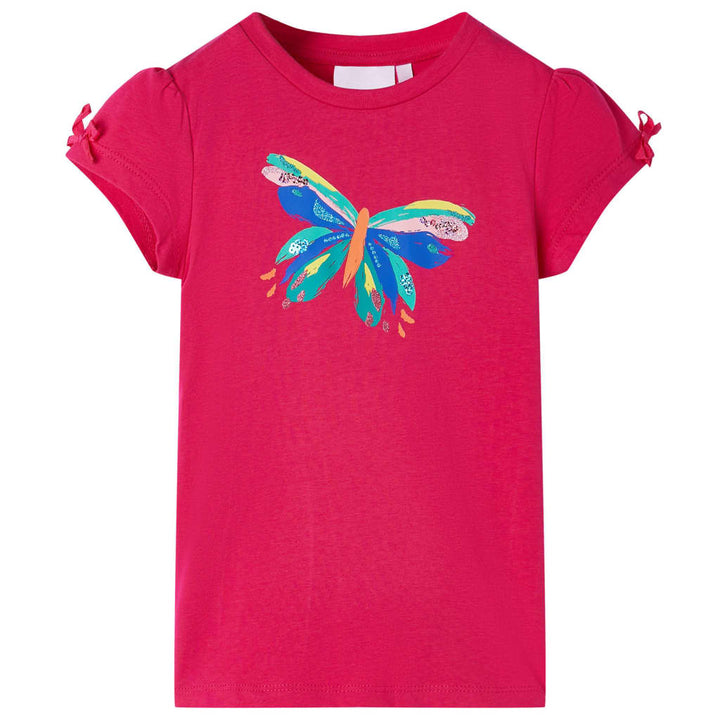 Kindershirt 128 felroze