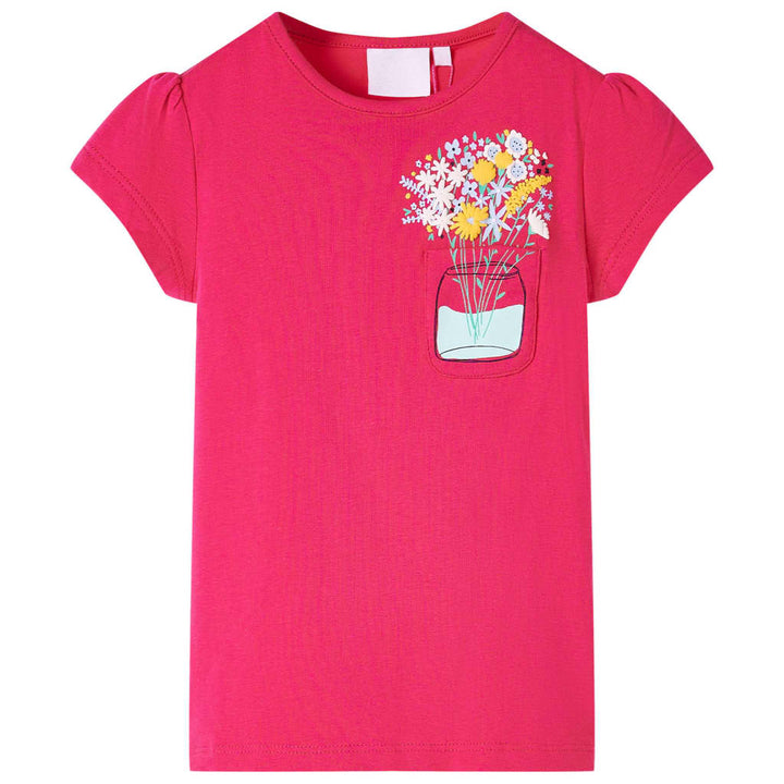 Kindershirt 92 felroze