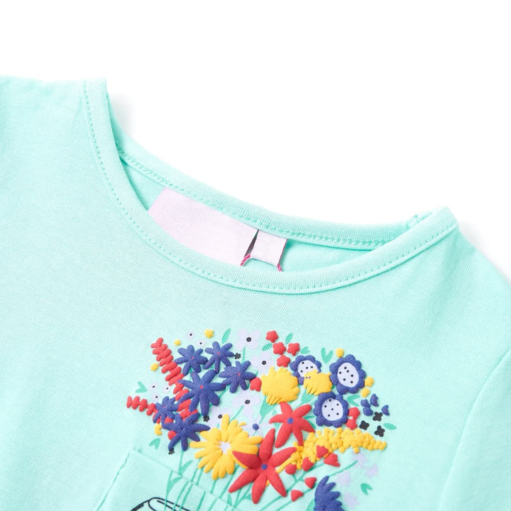 Kindershirt 104 lichtmintkleurig