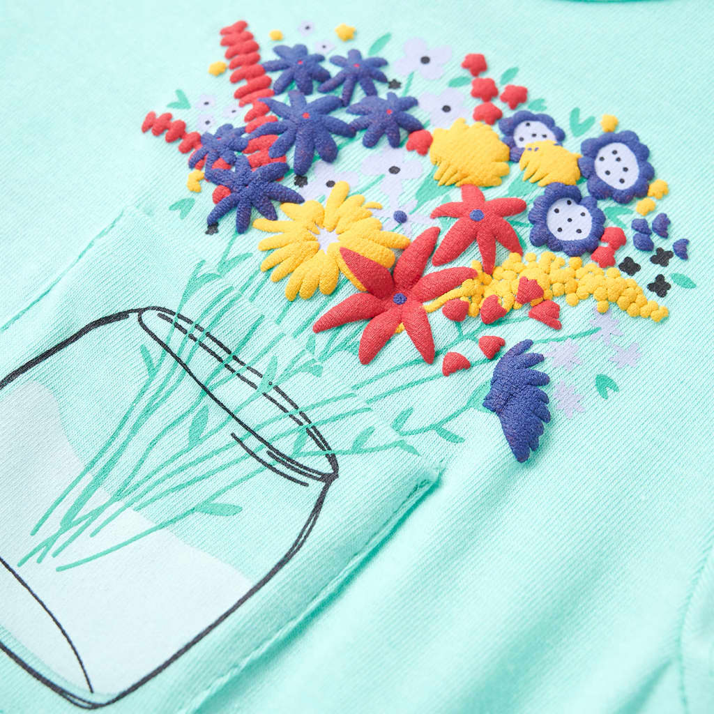 Kindershirt 104 lichtmintkleurig