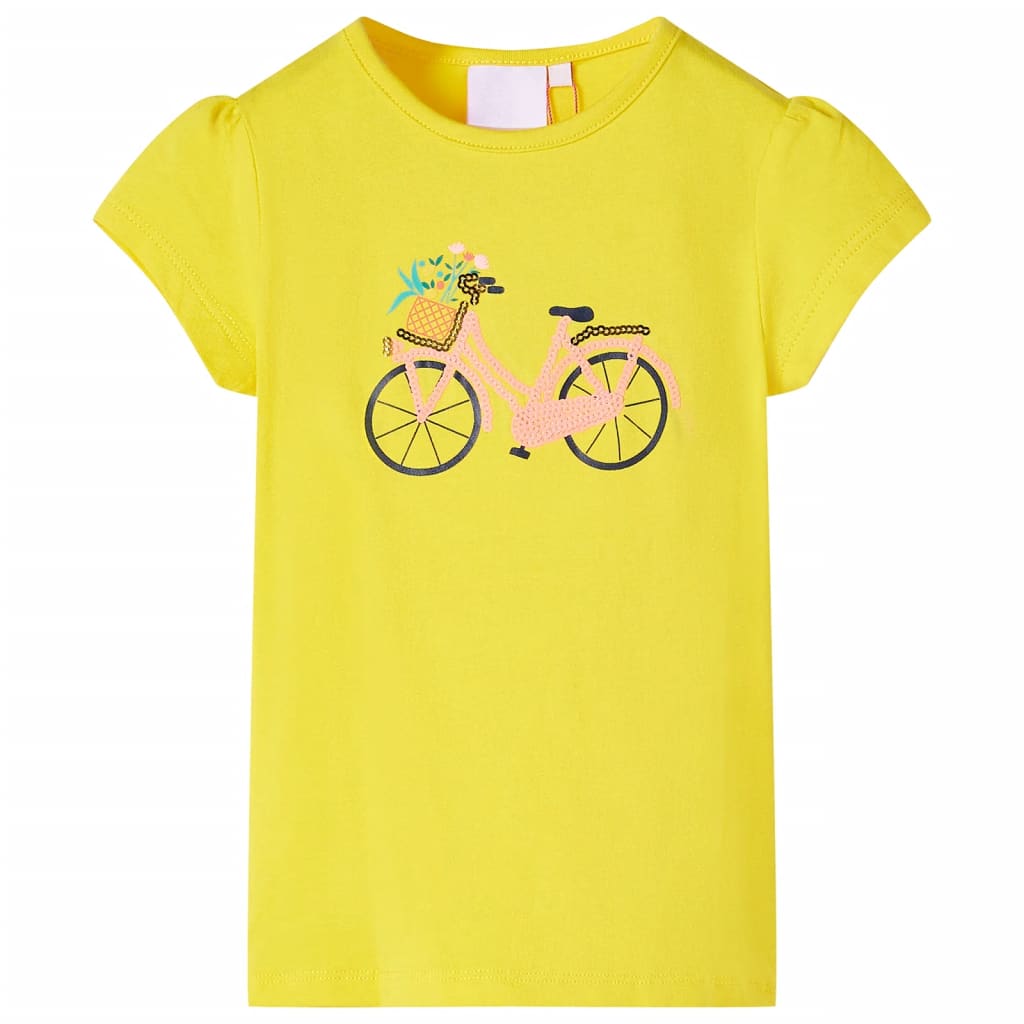 Kindershirt 92 geel