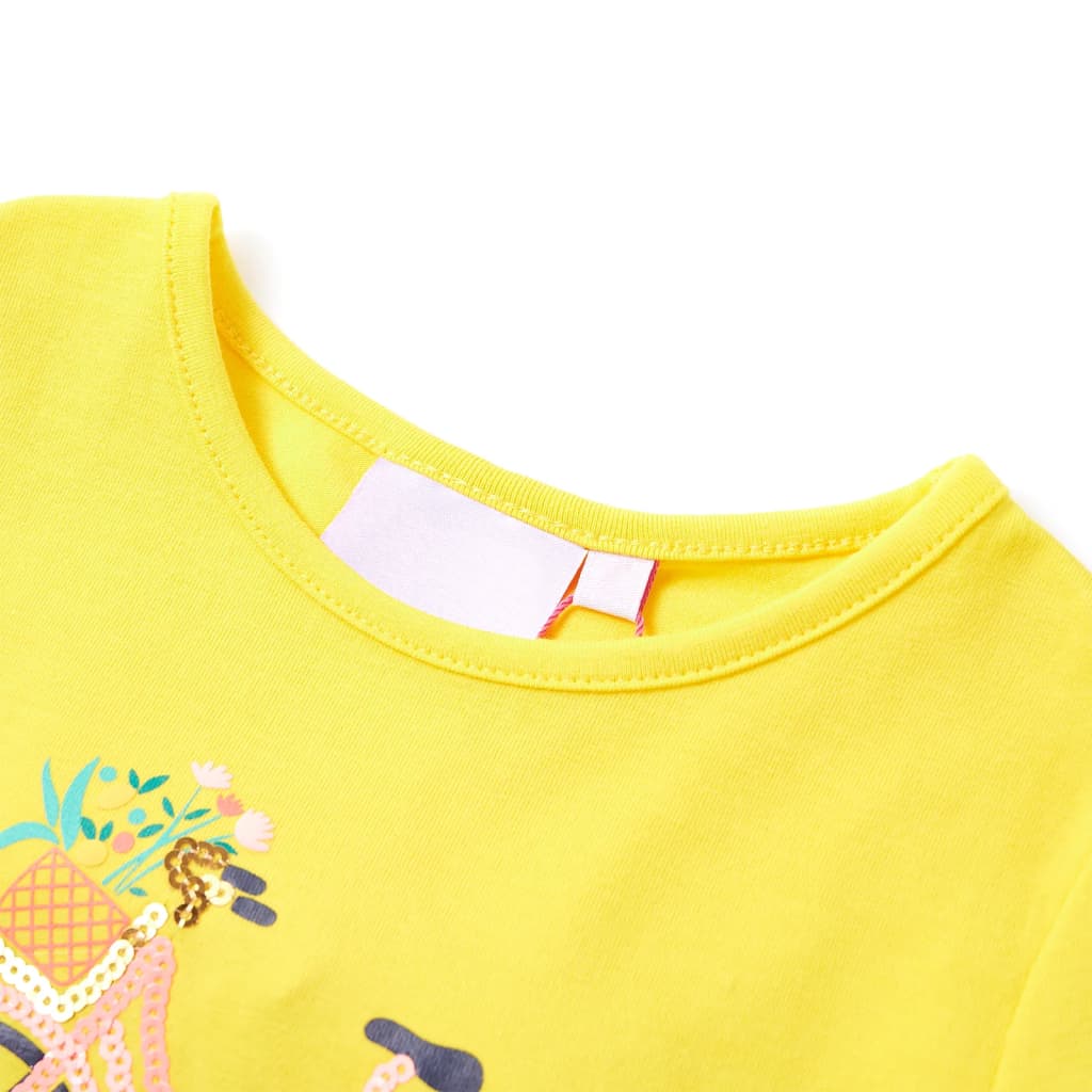 Kindershirt 92 geel