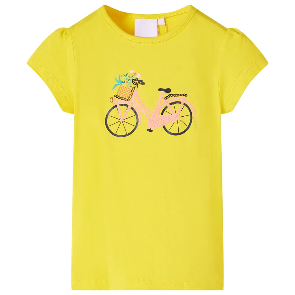 Kindershirt 104 geel