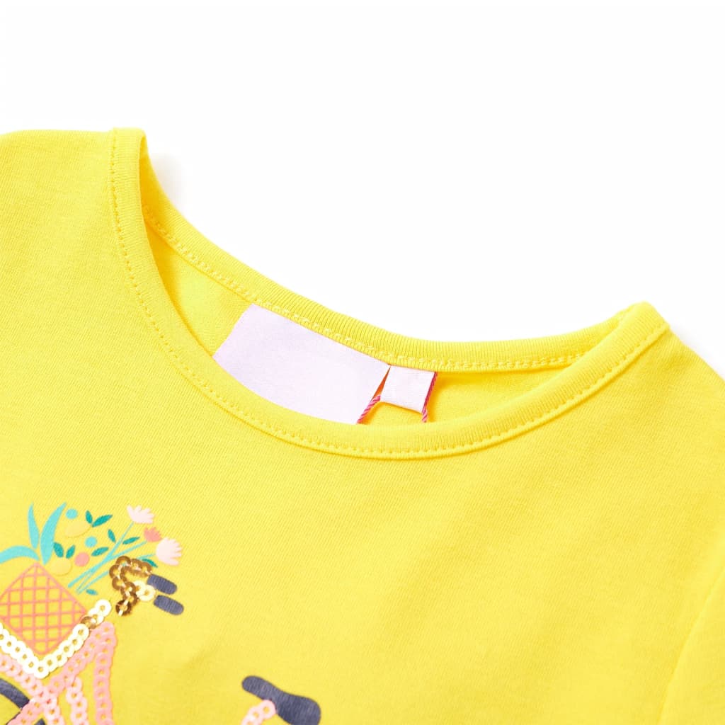 Kindershirt 104 geel