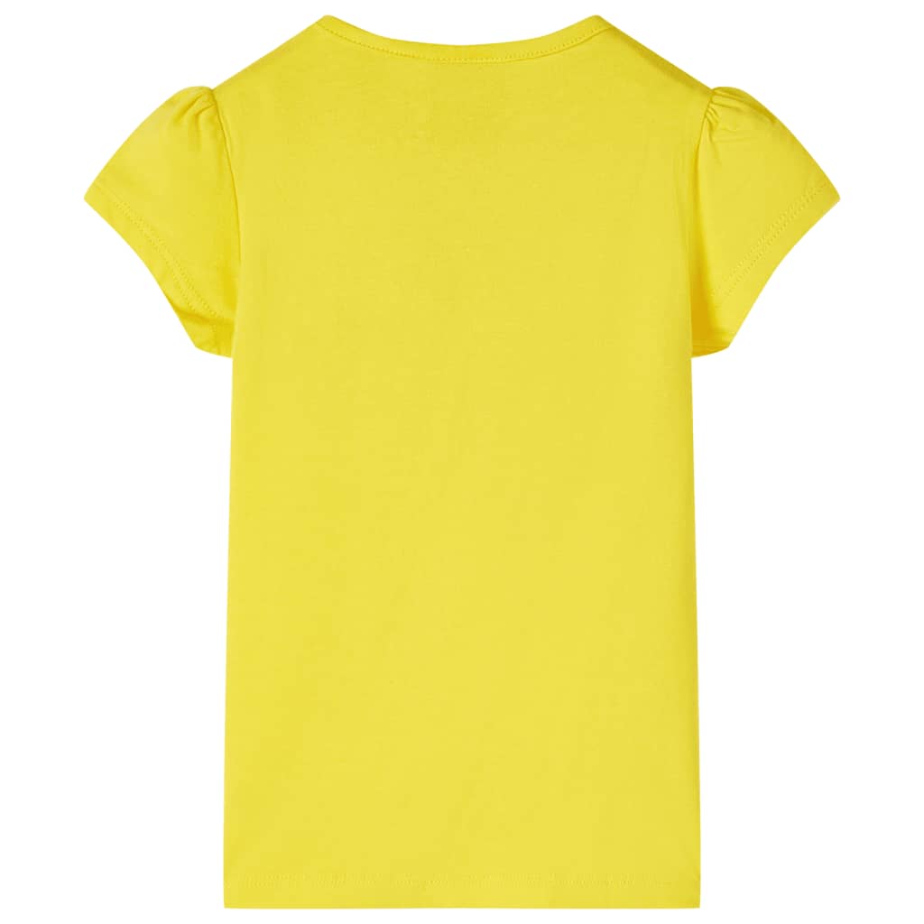 Kindershirt 116 geel