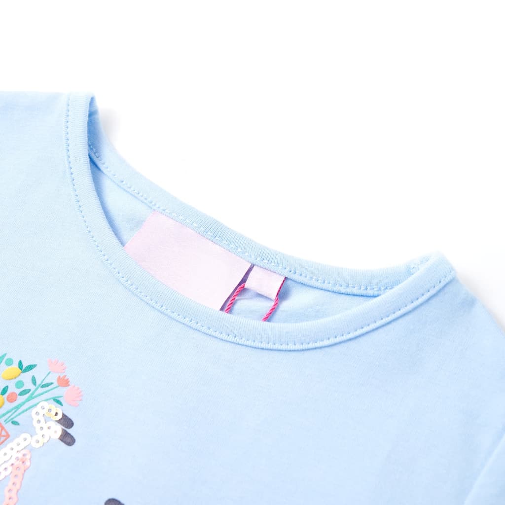 Kindershirt 104 lichtblauw