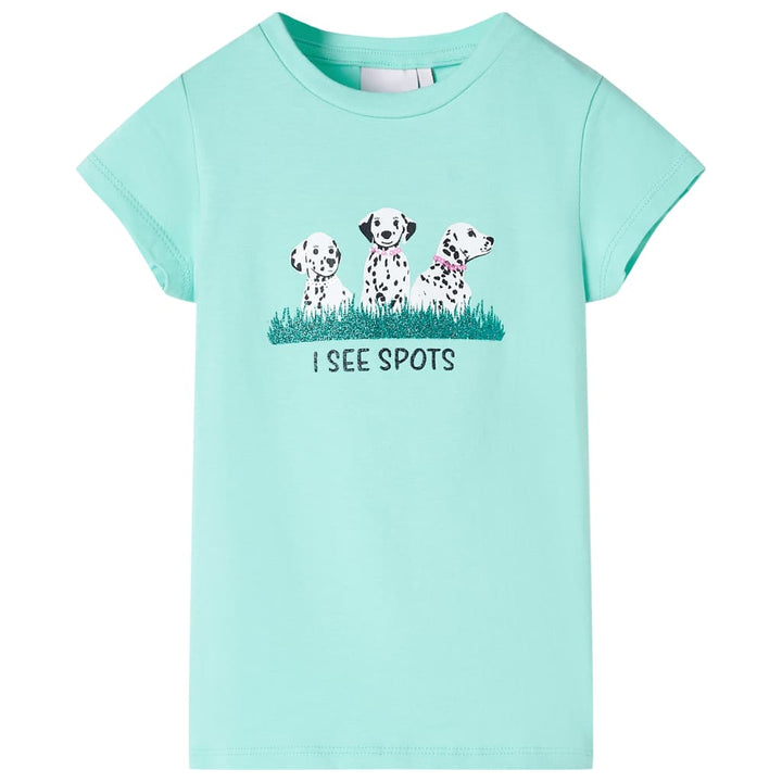 Kindershirt 104 lichtmintkleurig