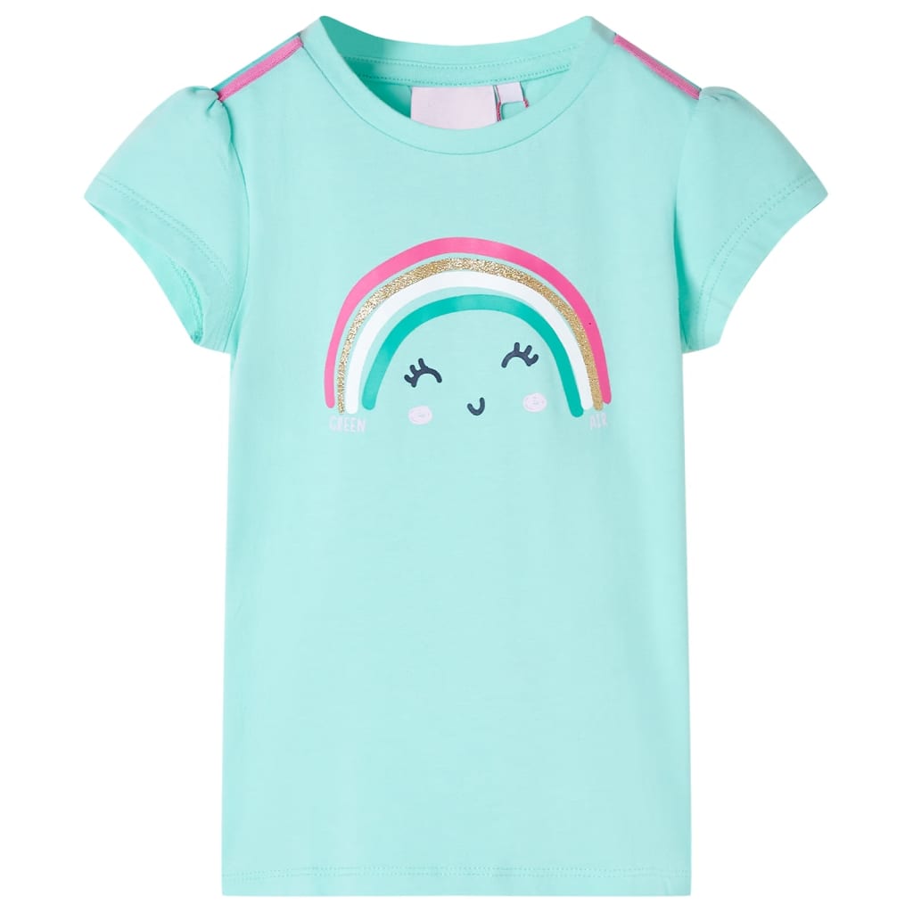 Kindershirt 104 lichtmintkleurig