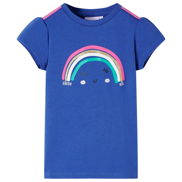 Kindershirt 92 kobaltblauw