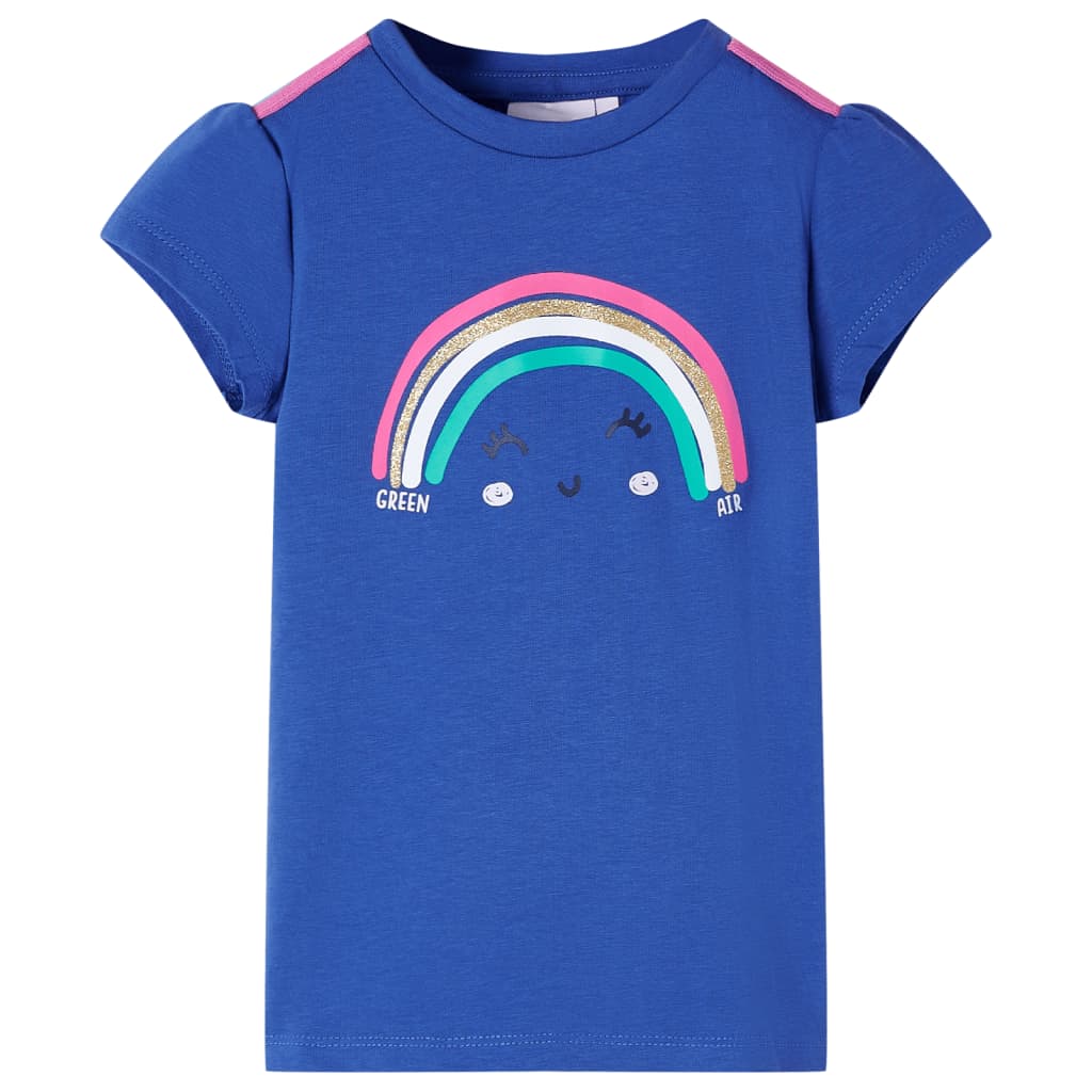 Kindershirt 104 kobaltblauw