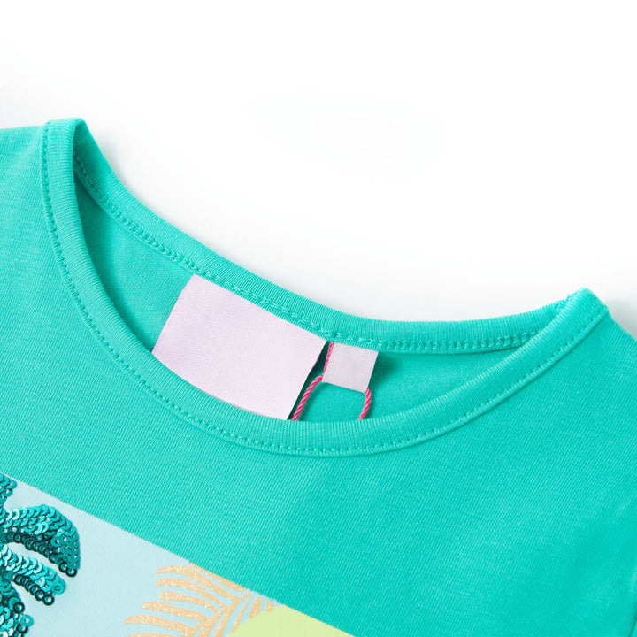 Kindershirt 92 mintkleurig