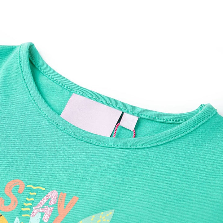 Kindershirt 104 mintkleurig