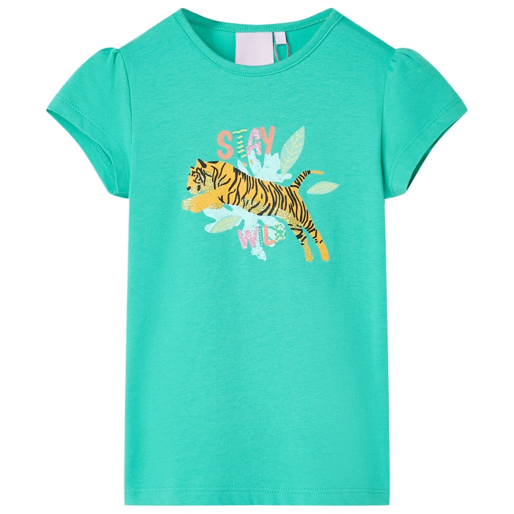 Kindershirt 116 mintkleurig