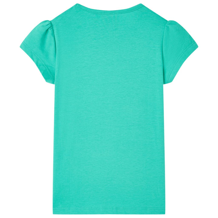 Kindershirt 116 mintkleurig