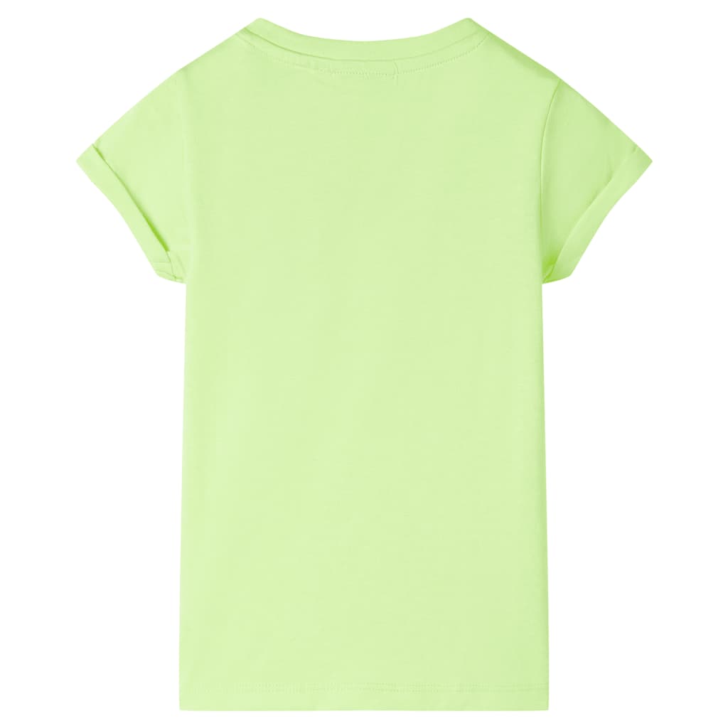 Kindershirt 92 neongeel