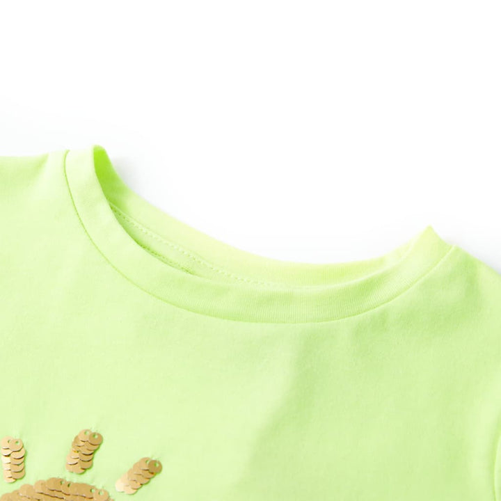 Kindershirt 92 neongeel