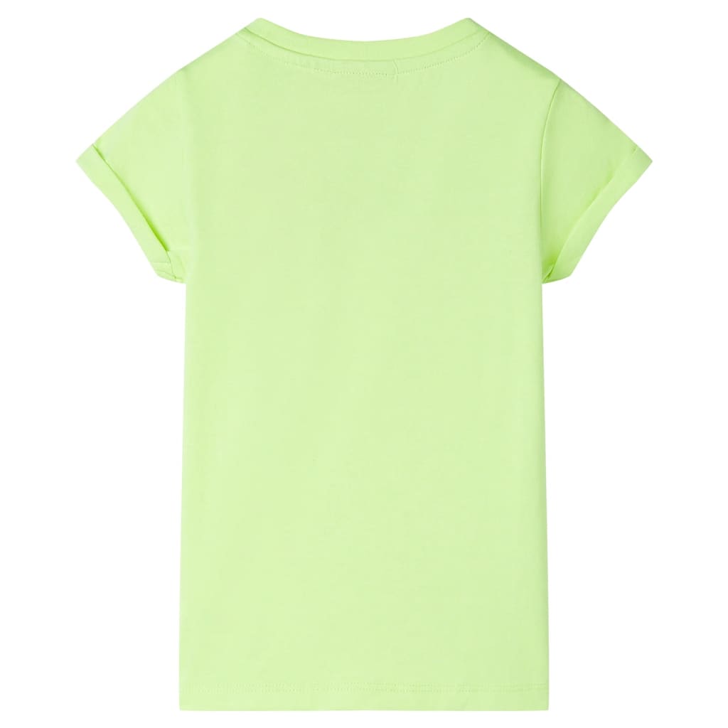 Kindershirt 128 neongeel