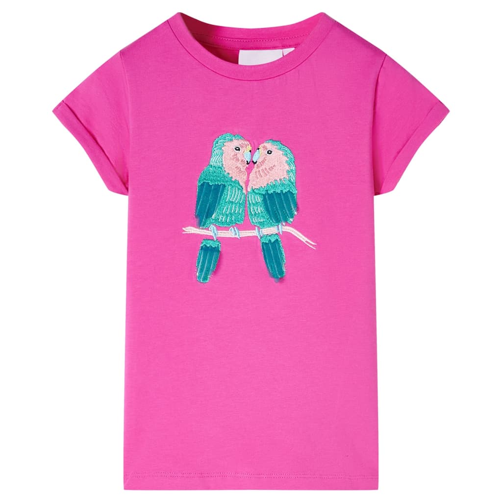 Kindershirt 104 donkerroze