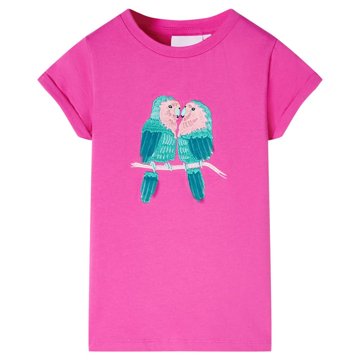 Kindershirt 128 donkerroze